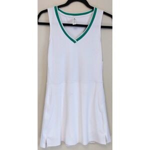 NWT ATHLETIC DRESS built-in shorts w pockets M Preppy V-Neck Tenniscore